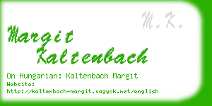 margit kaltenbach business card